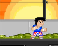 sport - Boxing fighter super punch