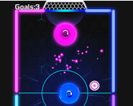 Glow hockey HD sport HTML5 játék